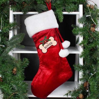 Personalised Dog Treats Luxury Red Stocking - MK&JD Gifts