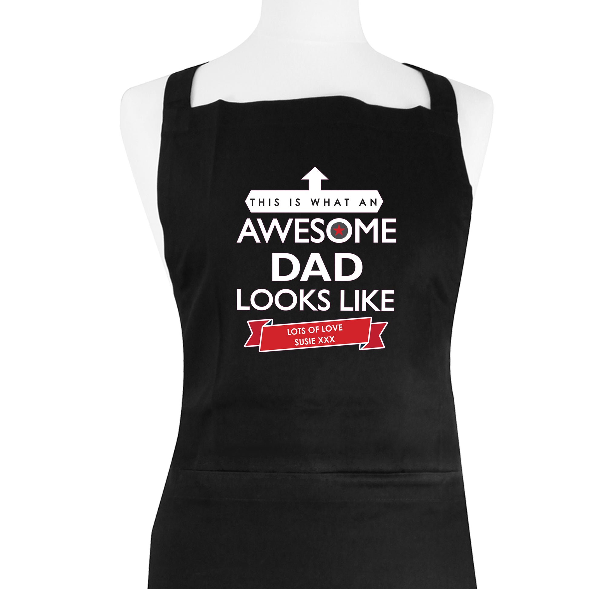 Personalised 'This is What an Awesome... Looks Like' Black Apron - MK&JD Gifts