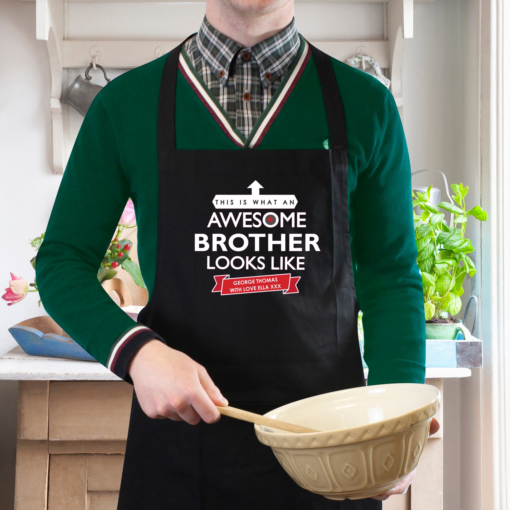 Personalised 'This is What an Awesome... Looks Like' Black Apron - MK&JD Gifts