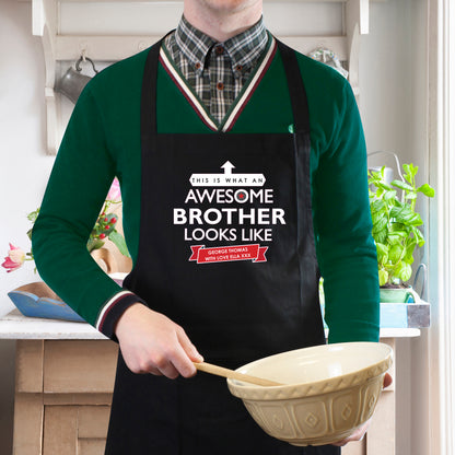 Personalised 'This is What an Awesome... Looks Like' Black Apron - MK&JD Gifts
