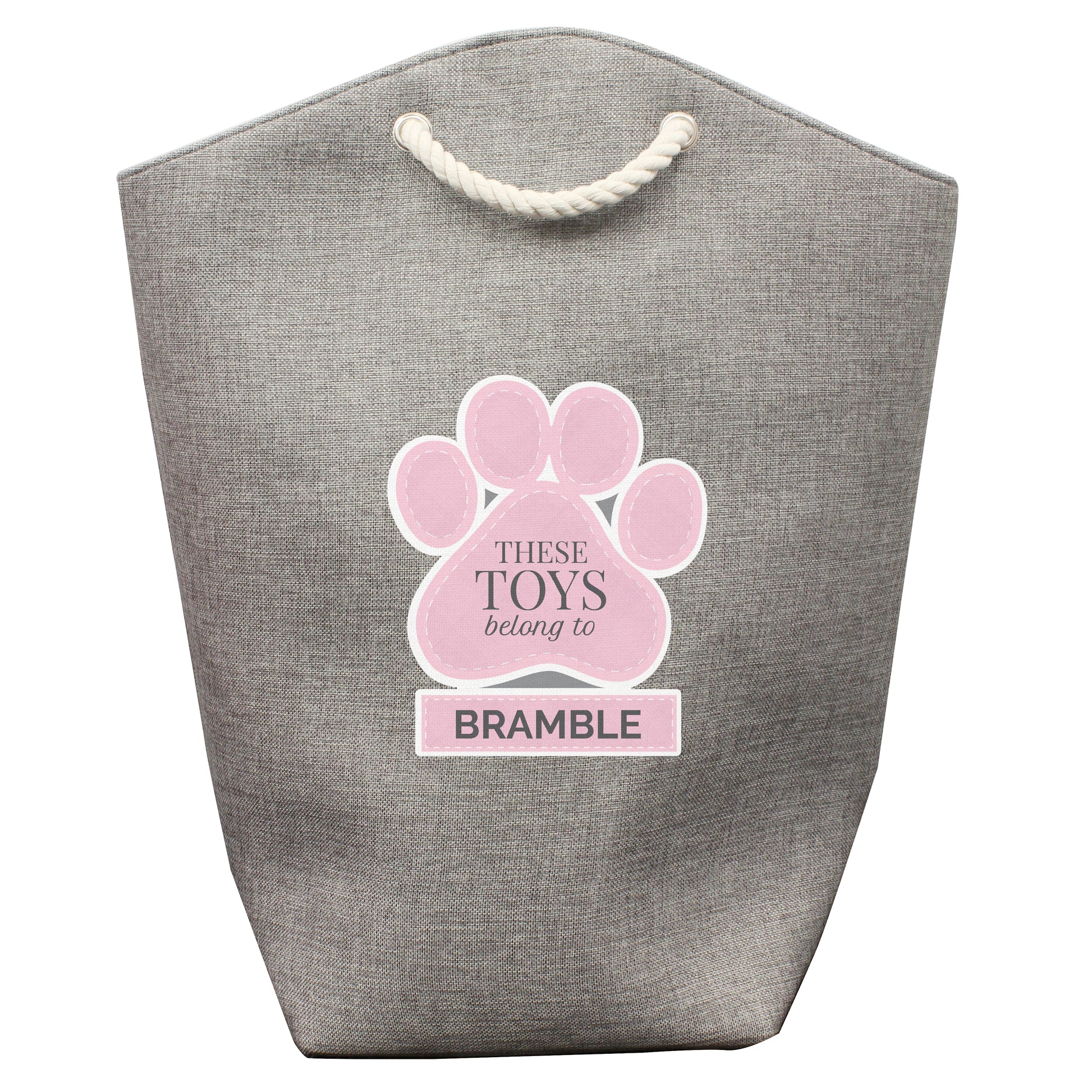 Personalised Pink Paw Print Storage Bag - MK&JD Gifts