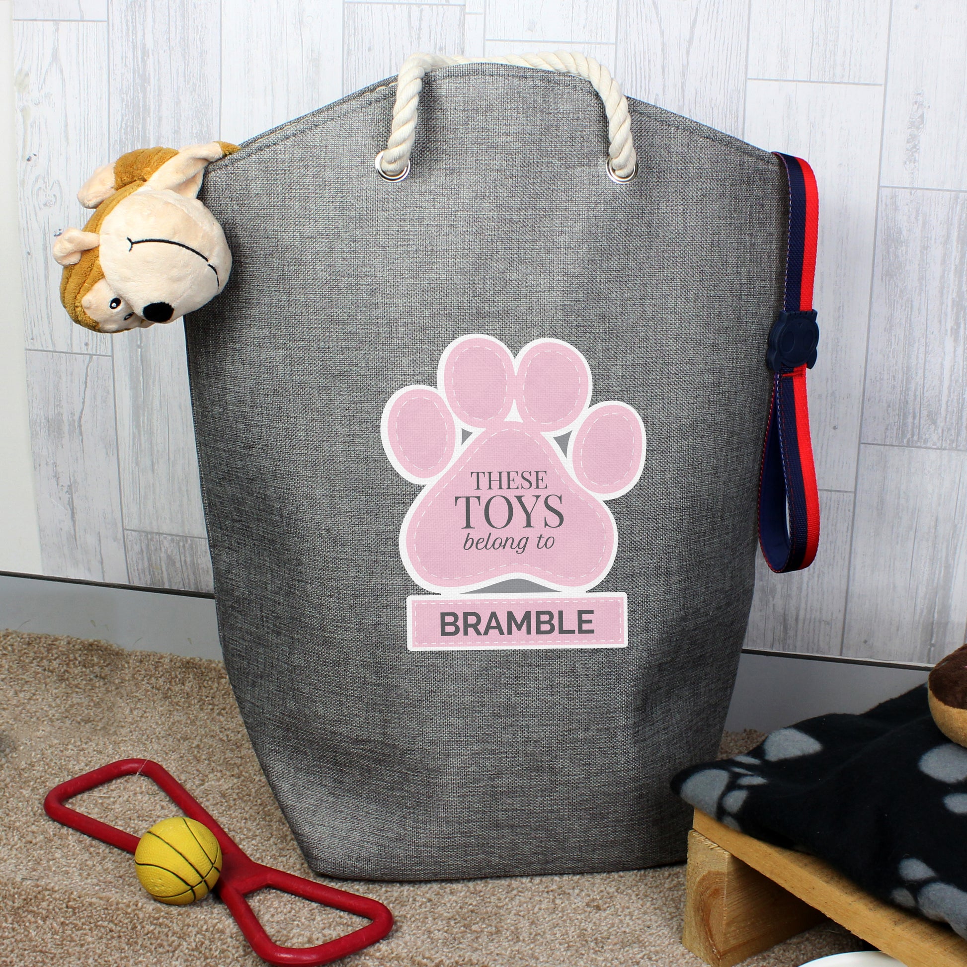 Personalised Pink Paw Print Storage Bag - MK&JD Gifts