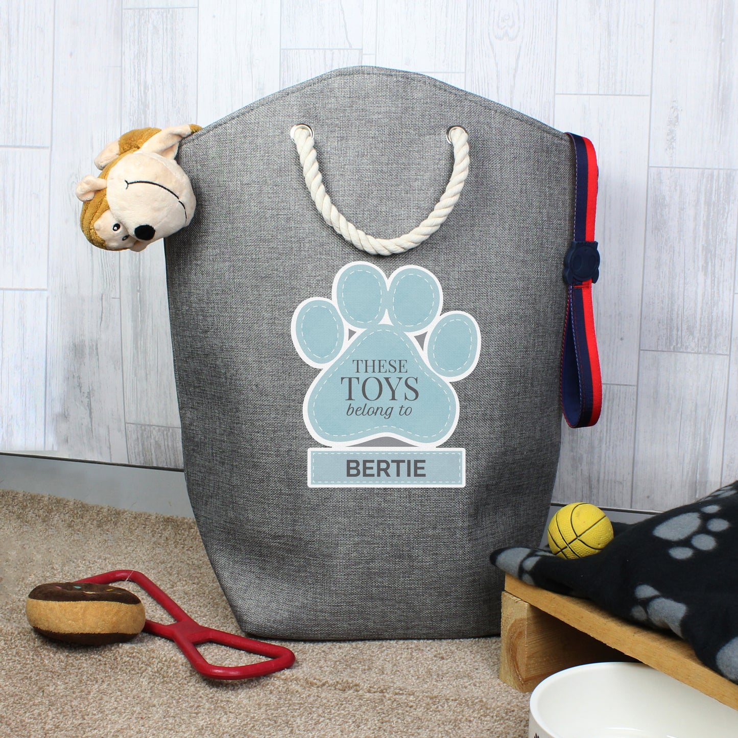 Personalised Blue Paw Print Storage Bag - MK&JD Gifts