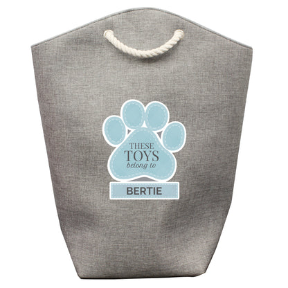 Personalised Blue Paw Print Storage Bag - MK&JD Gifts