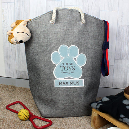 Personalised Blue Paw Print Storage Bag - MK&JD Gifts