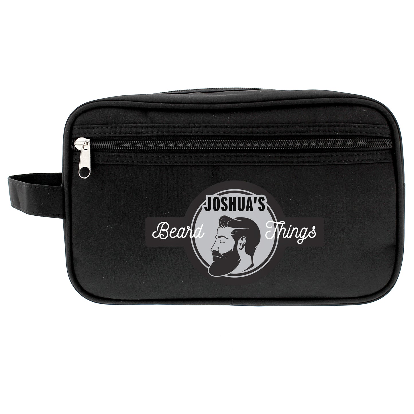 Personalised Beard Things Black Toiletry Bag - MK&JD Gifts