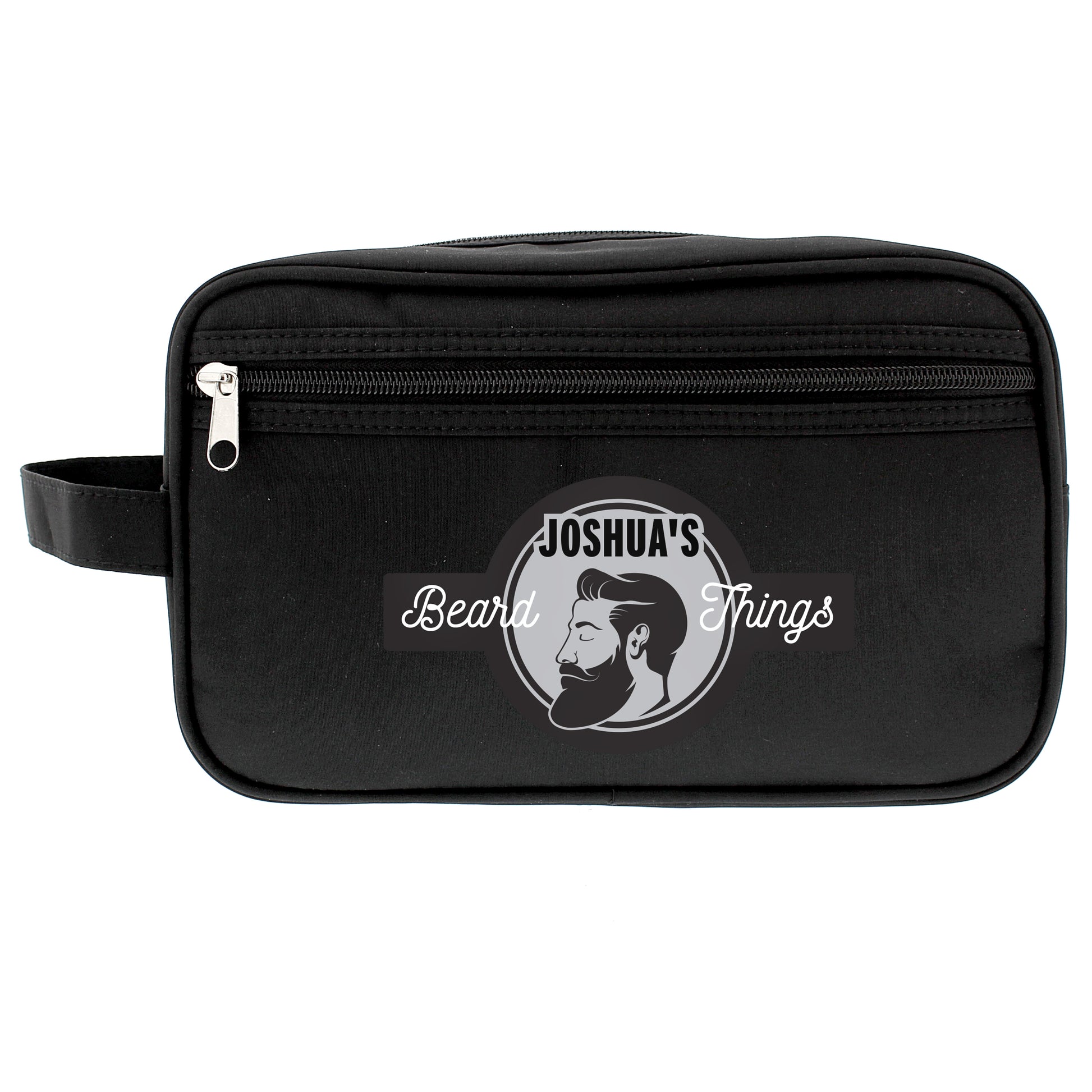 Personalised Beard Things Black Toiletry Bag - MK&JD Gifts