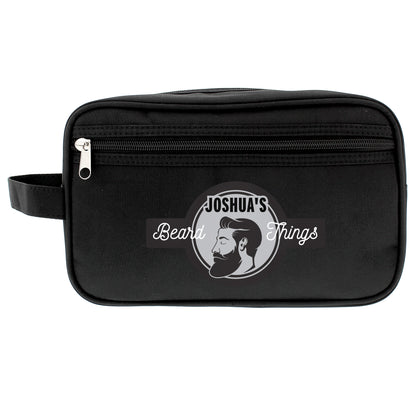 Personalised Beard Things Black Toiletry Bag - MK&JD Gifts