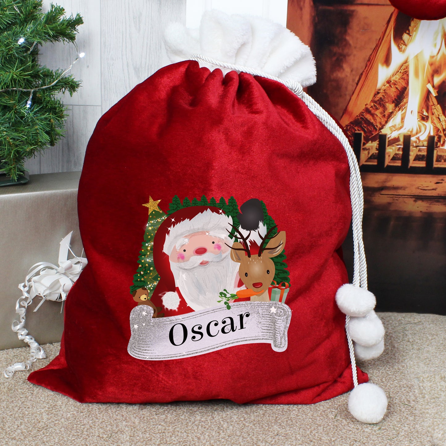 Personalised Christmas Santa Red Sack - MK&JD Gifts