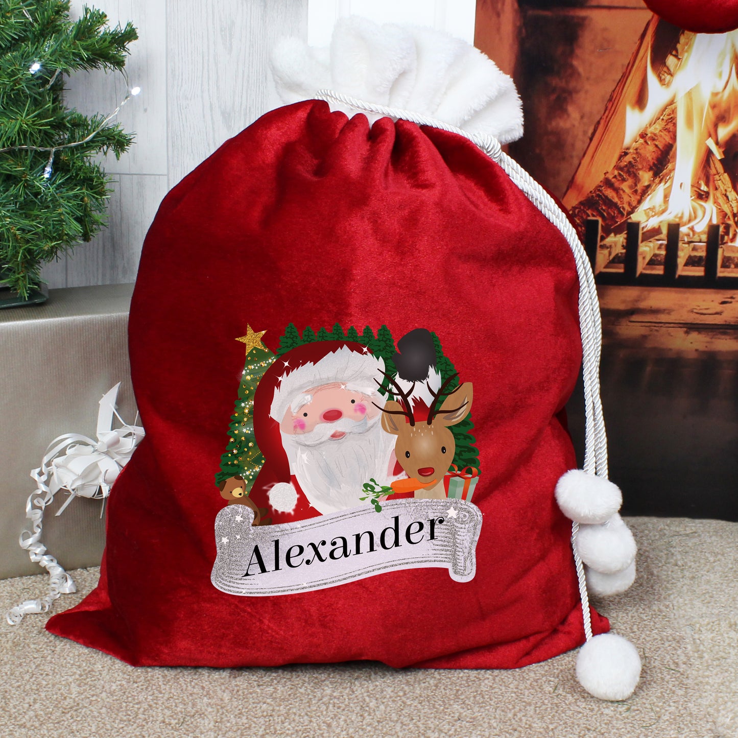 Personalised Christmas Santa Red Sack - MK&JD Gifts