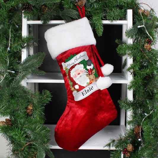 Personalised Christmas Santa Red Stocking - MK&JD Gifts