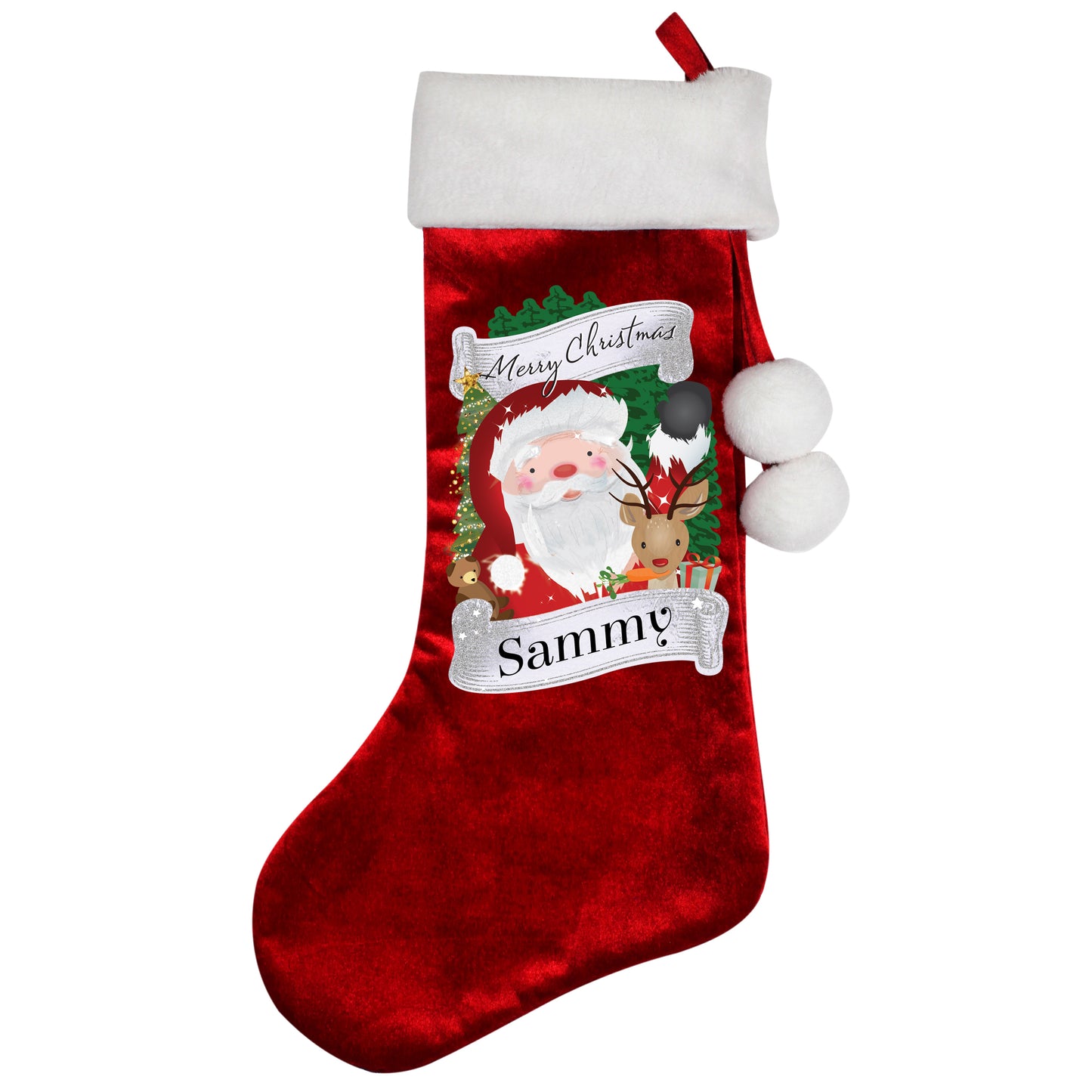 Personalised Christmas Santa Red Stocking - MK&JD Gifts