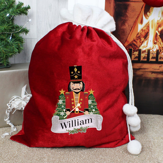 Personalised Nutcracker Red Sack