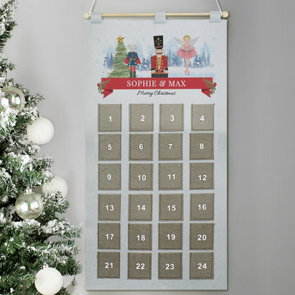 Personalised Nutcracker Advent Calendar In Silver Grey - MK&JD Gifts