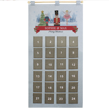 Personalised Nutcracker Advent Calendar In Silver Grey - MK&JD Gifts