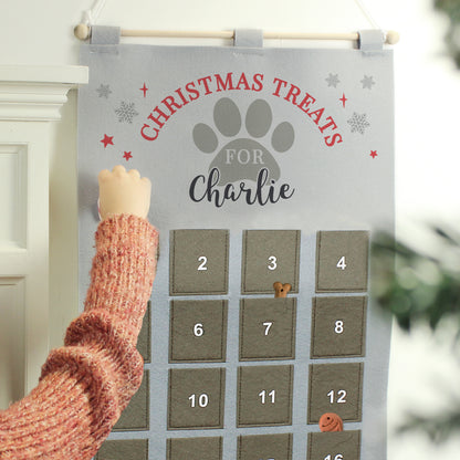 Personalised Pet Advent Calendar In Silver Grey - MK&JD Gifts