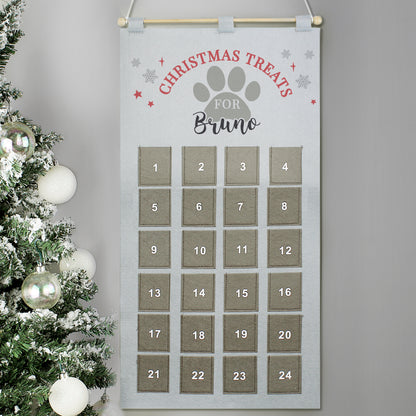 Personalised Pet Advent Calendar In Silver Grey - MK&JD Gifts