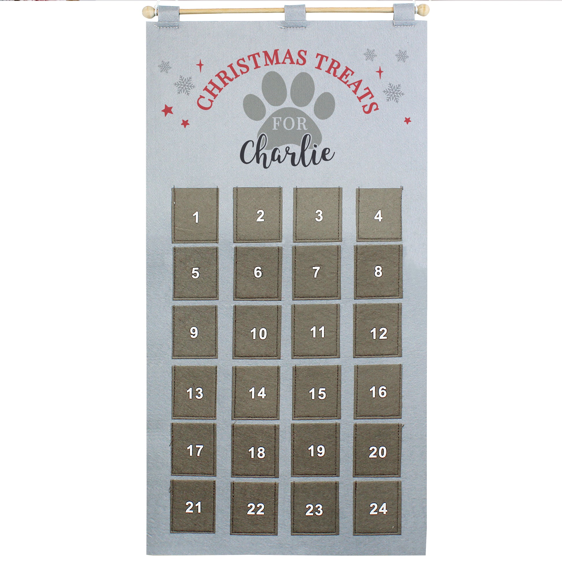 Personalised Pet Advent Calendar In Silver Grey - MK&JD Gifts