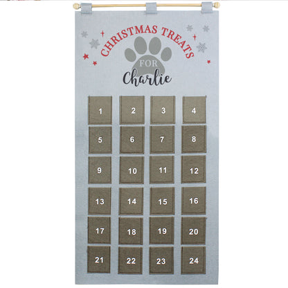 Personalised Pet Advent Calendar In Silver Grey - MK&JD Gifts