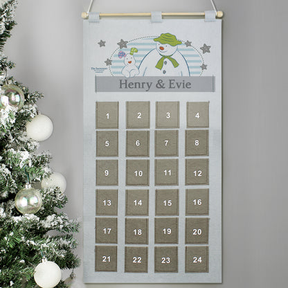 Personalised The Snowman Advent Calendar In Silver Grey - MK&JD Gifts