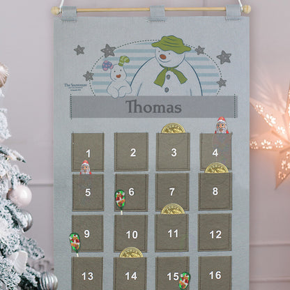 Personalised The Snowman Advent Calendar In Silver Grey - MK&JD Gifts