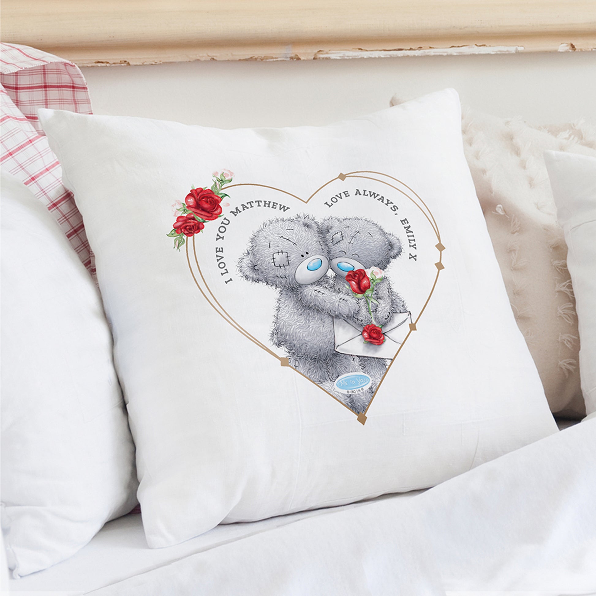 Personalised Me to You Valentine Cushion - MK&JD Gifts
