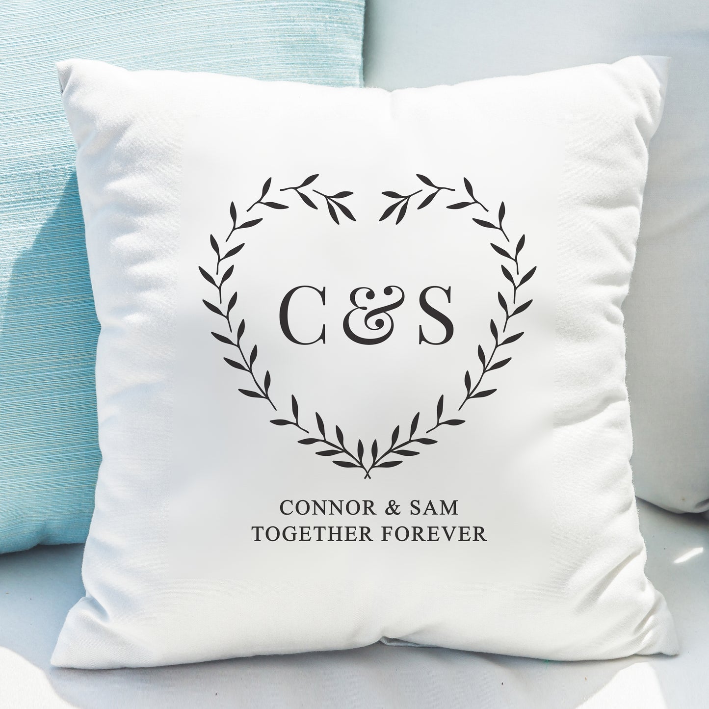 Personalised Grey Heart Cushion - MK&JD Gifts