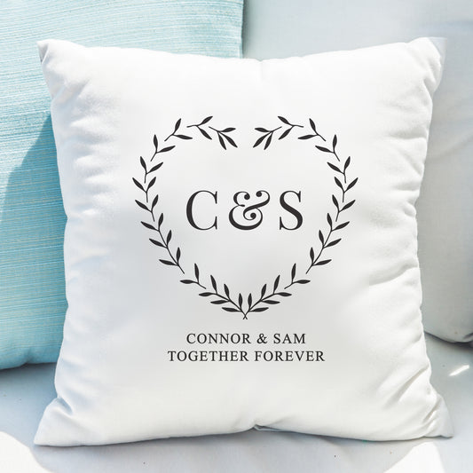 Personalised Grey Heart Cushion - MK&JD Gifts