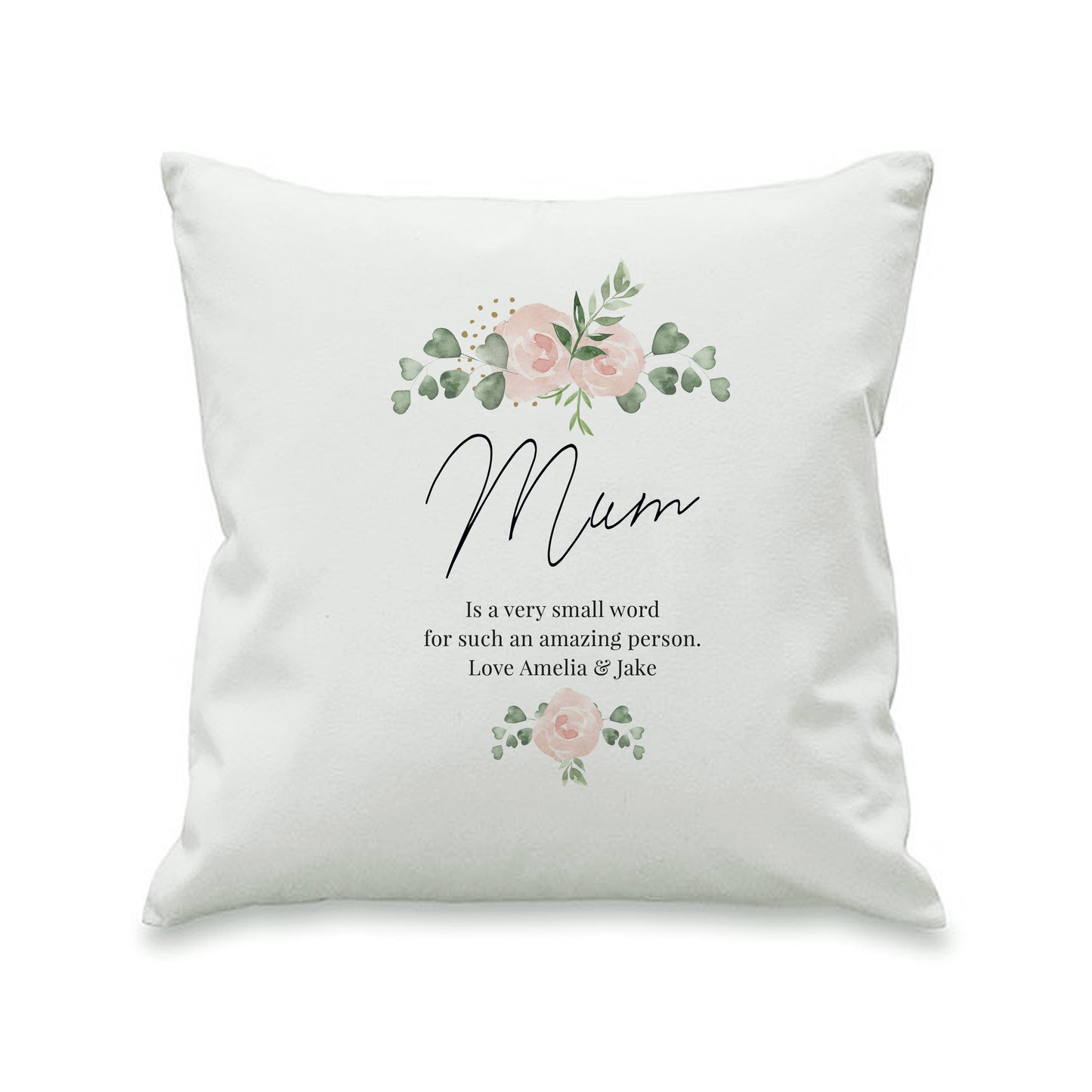 Personalised Abstract Rose Cream Cushion - MK&JD Gifts