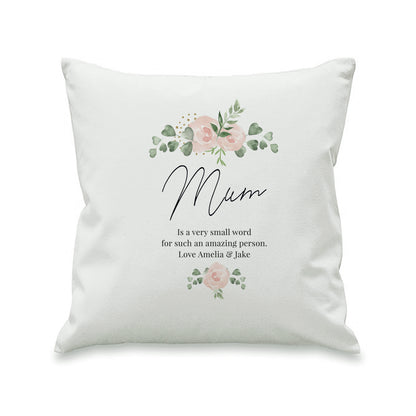 Personalised Abstract Rose Cream Cushion - MK&JD Gifts