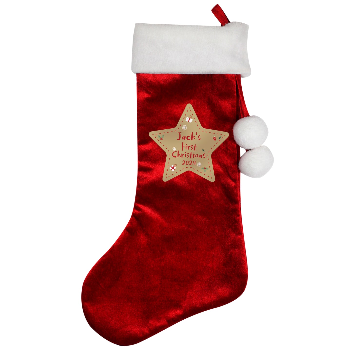 Personalised First Christmas Red Stocking - MK&JD Gifts