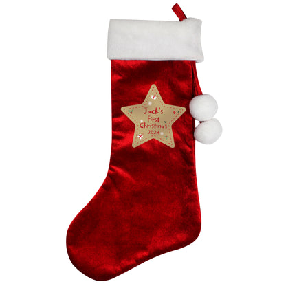 Personalised First Christmas Red Stocking - MK&JD Gifts