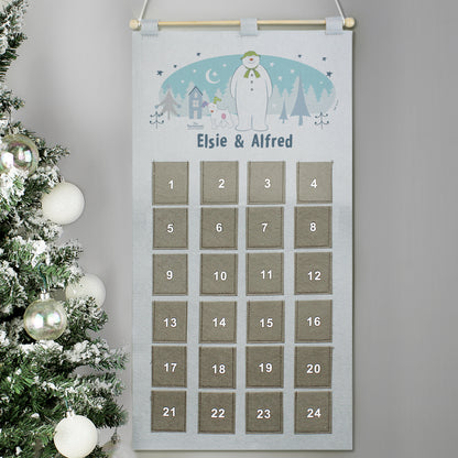 Personalised The Snowman and the Snowdog Advent Calendar In Silver Grey - MK&JD Gifts