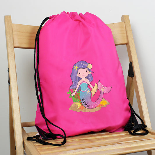 Personalised Mermaid Pink Kit Bag - MK&JD Gifts