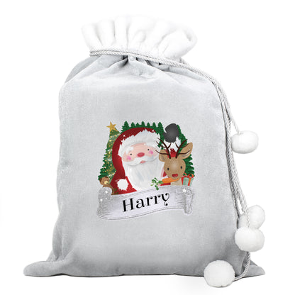 Personalised Christmas Santa Grey Sack - MK&JD Gifts