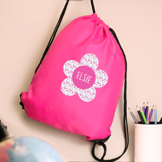 Personalised Flower Pink Kit Bag - MK&JD Gifts