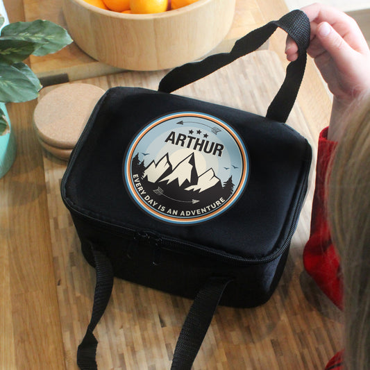 Personalised Adventure Black Lunch Bag - MK&JD Gifts
