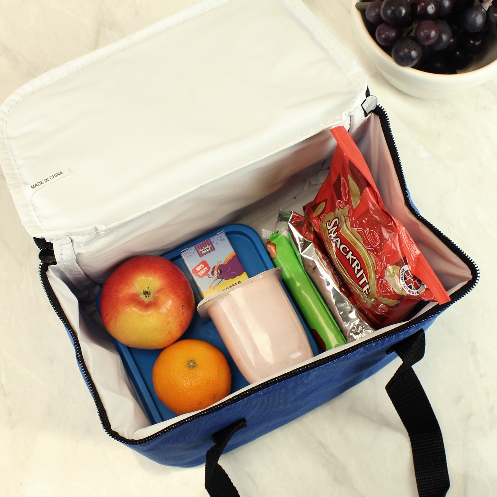 Personalised Superhero Blue Lunch Bag - MK&JD Gifts
