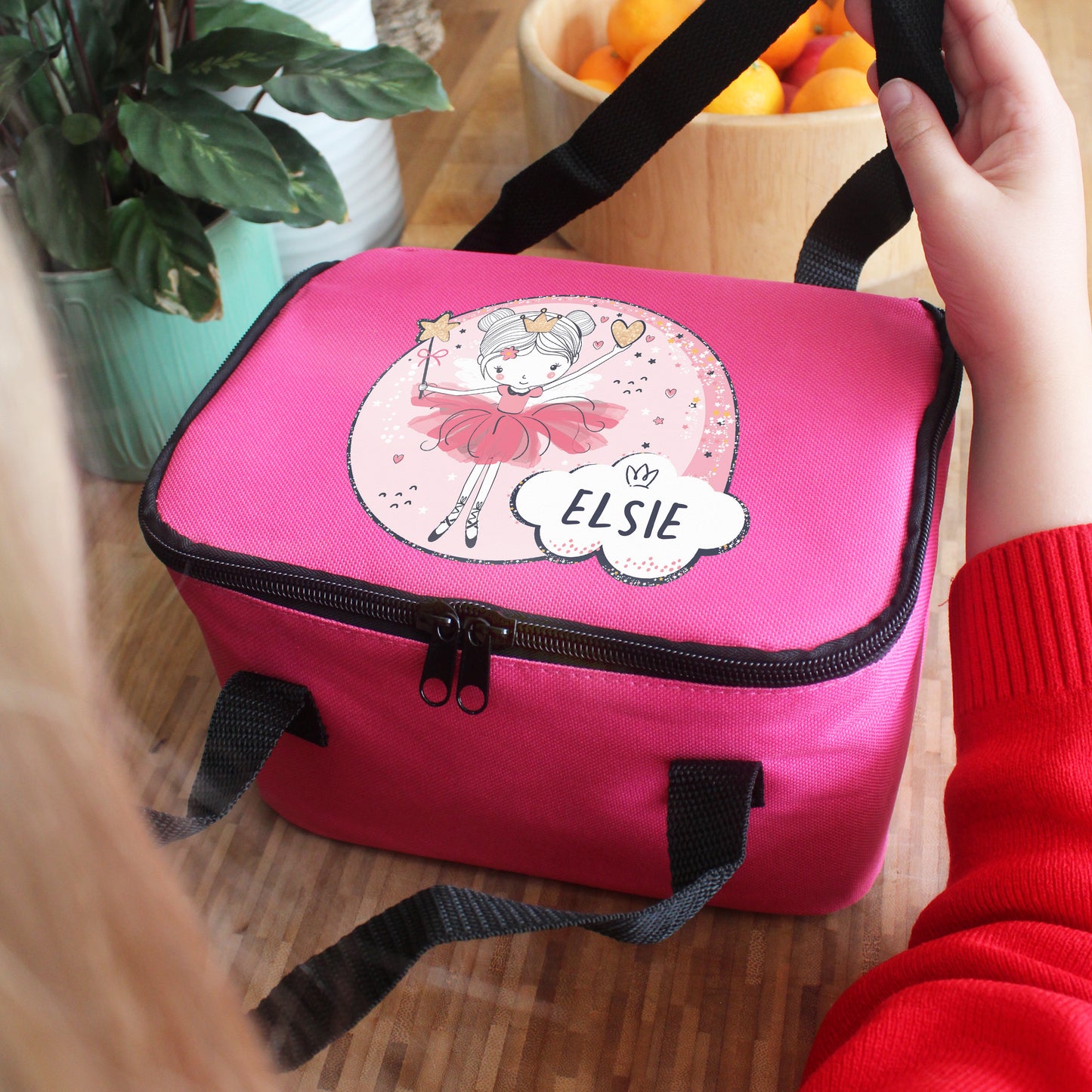 Personalised Fairy Pink Lunch Bag - MK&JD Gifts