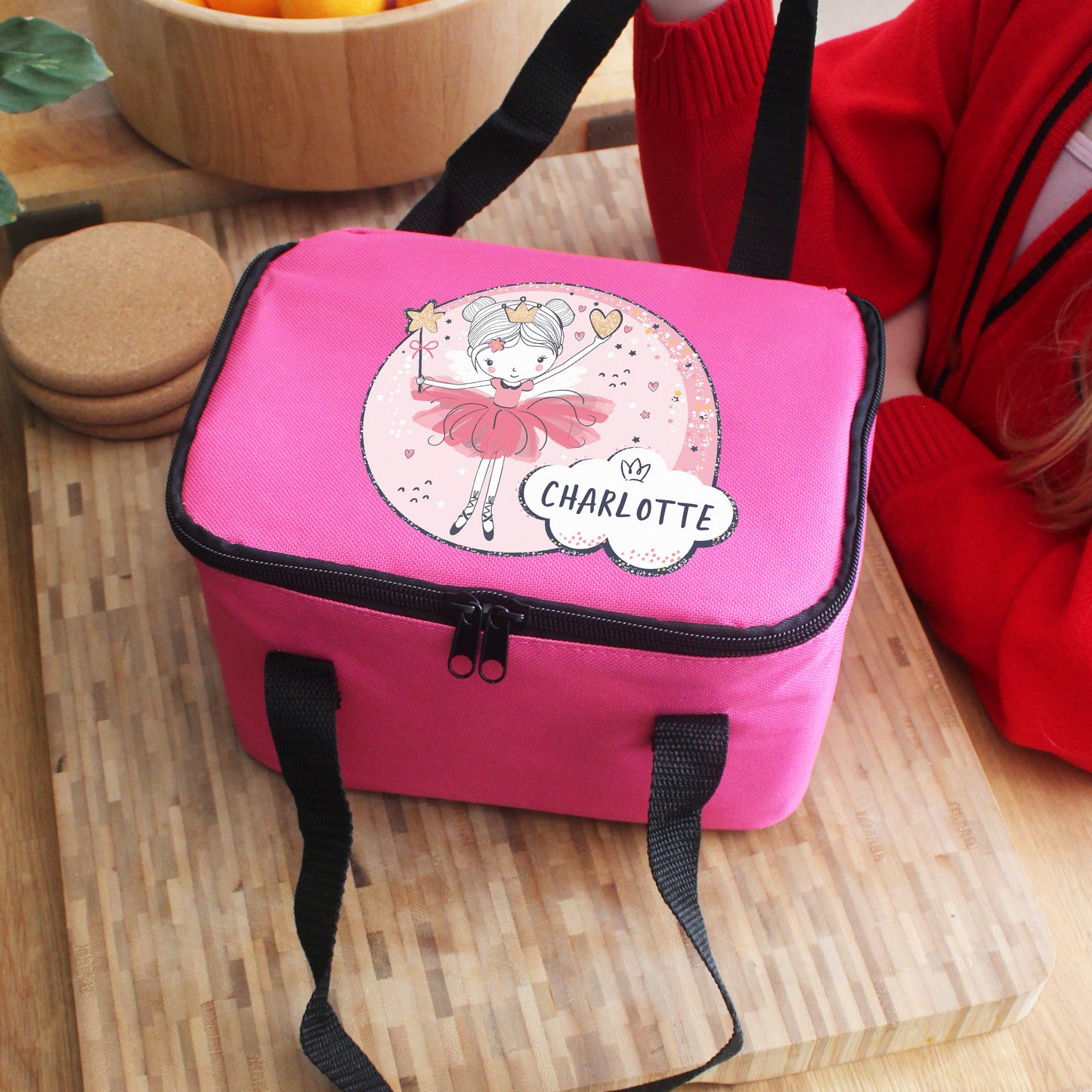 Personalised Fairy Pink Lunch Bag - MK&JD Gifts
