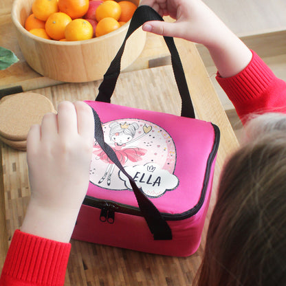 Personalised Fairy Pink Lunch Bag - MK&JD Gifts