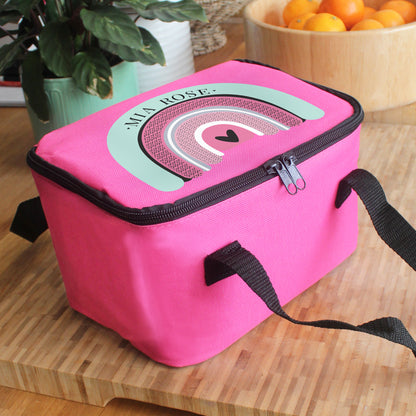 Personalised Rainbow Pink Lunch Bag - MK&JD Gifts