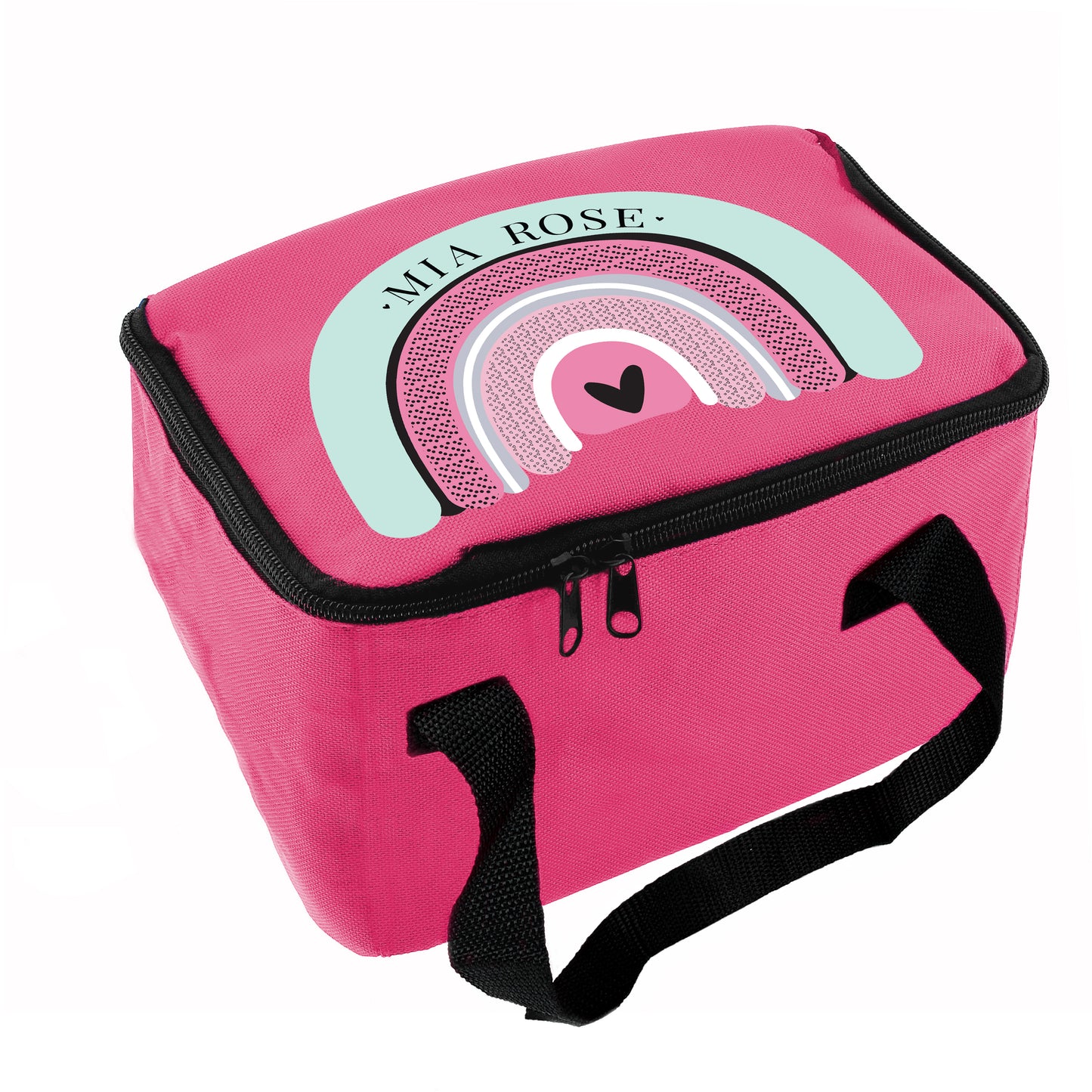 Personalised Rainbow Pink Lunch Bag - MK&JD Gifts