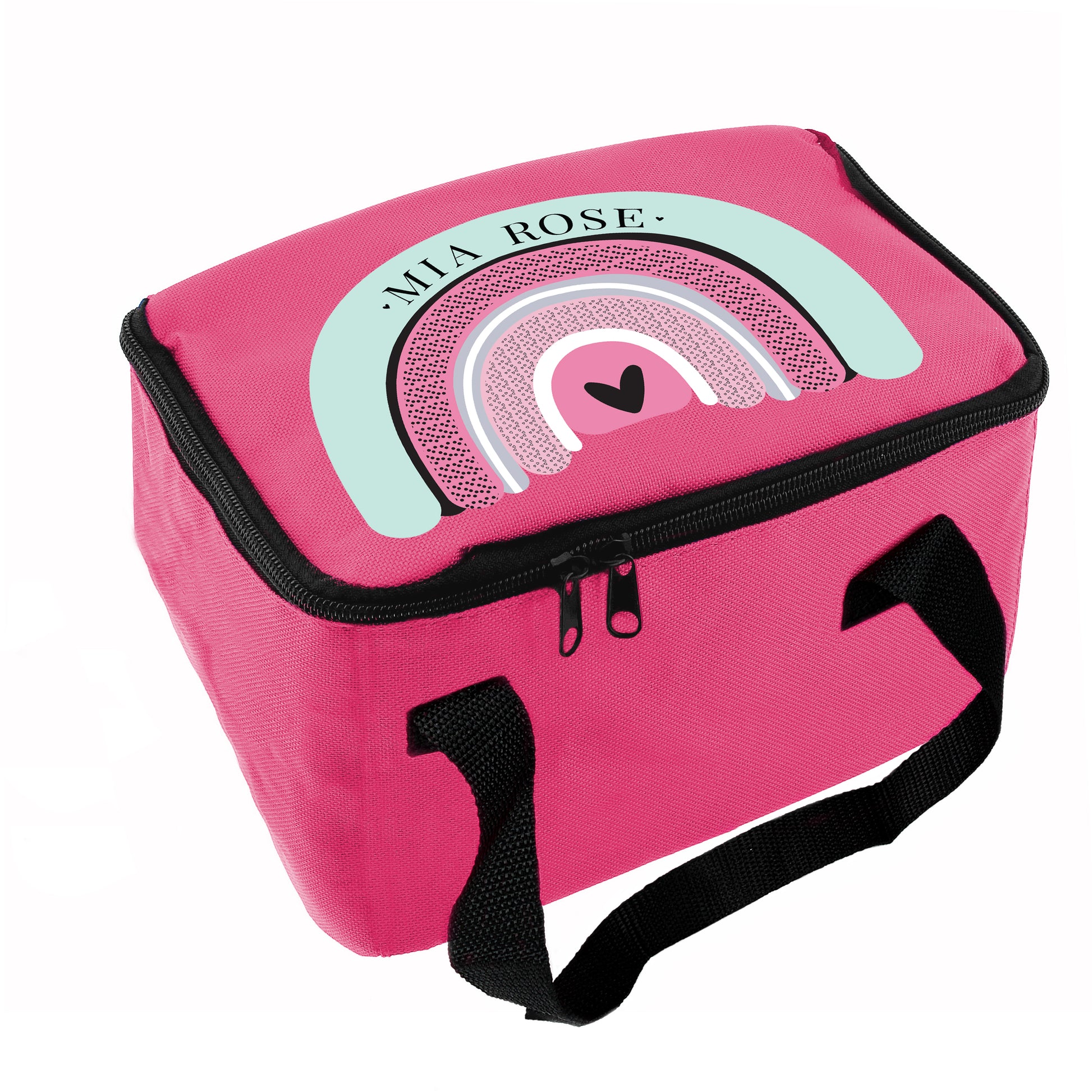 Personalised Rainbow Pink Lunch Bag - MK&JD Gifts