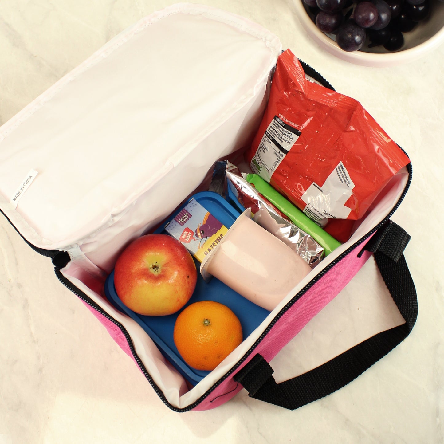 Personalised Rainbow Pink Lunch Bag - MK&JD Gifts