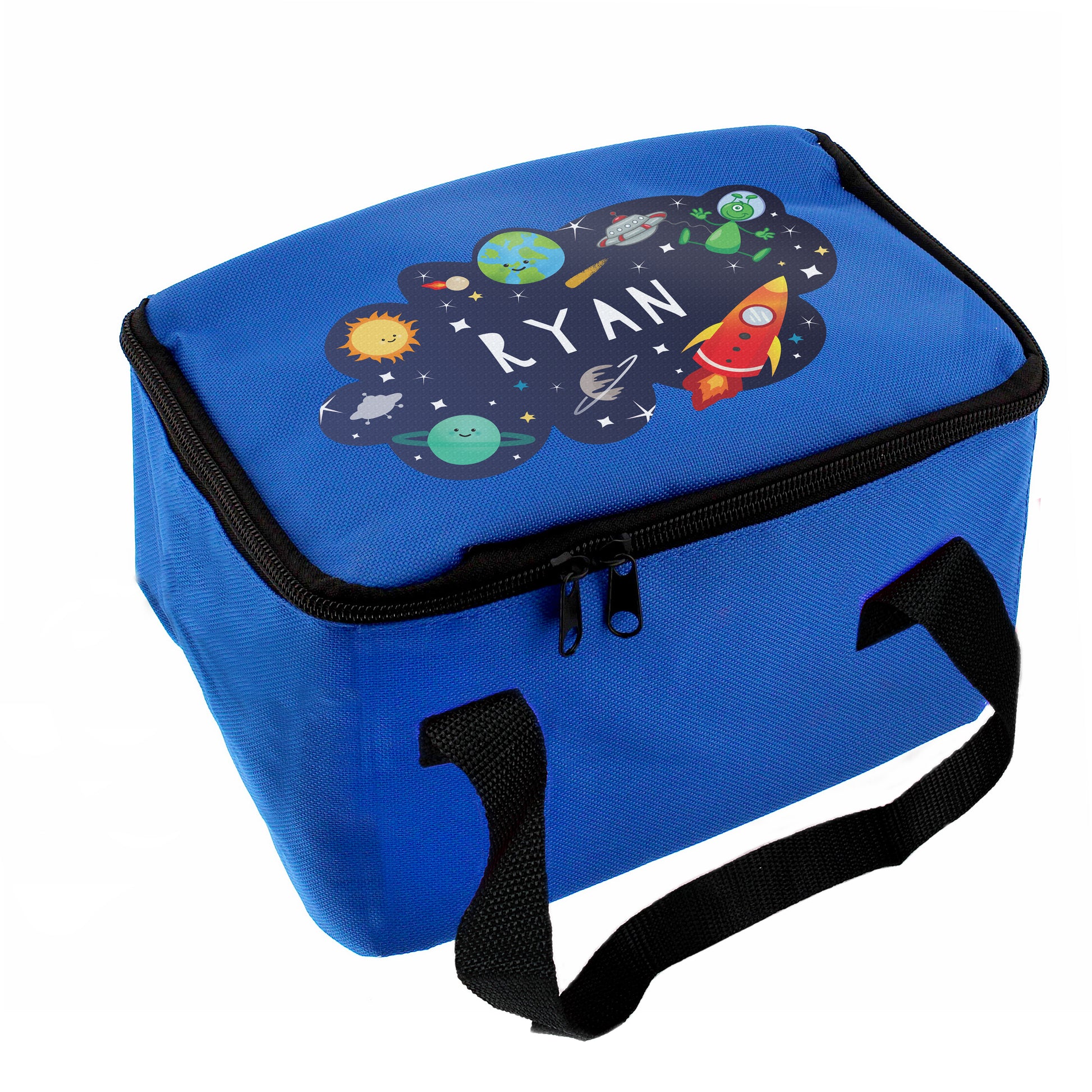 Personalised Space Blue Lunch Bag - MK&JD Gifts