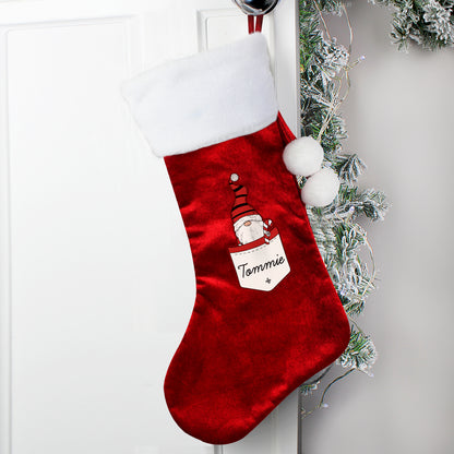 Personalised Gonk Family Red Christmas Stocking- Boy - MK&JD Gifts