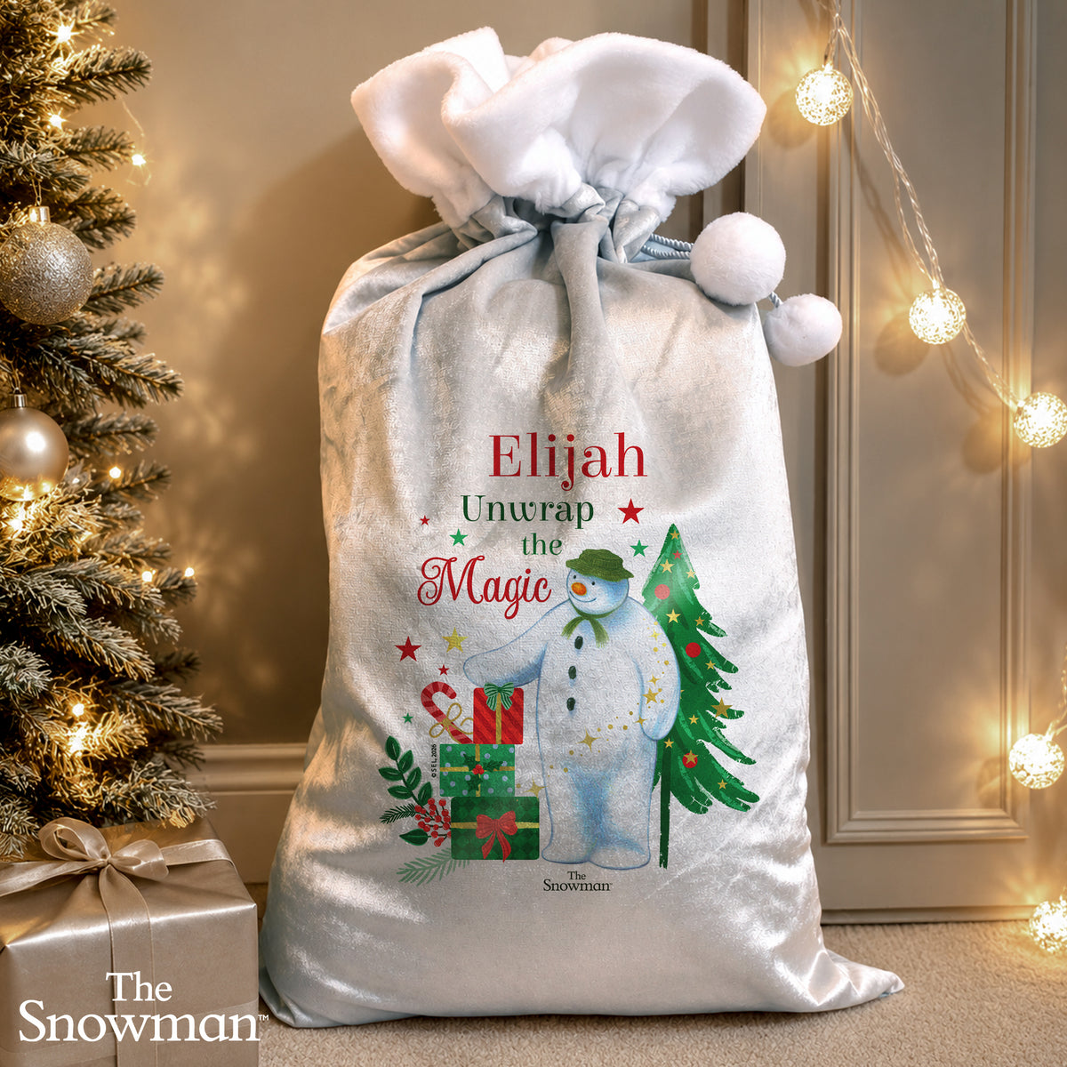 Personalised The Snowman Christmas Wishes Sack - MK&JD Gifts
