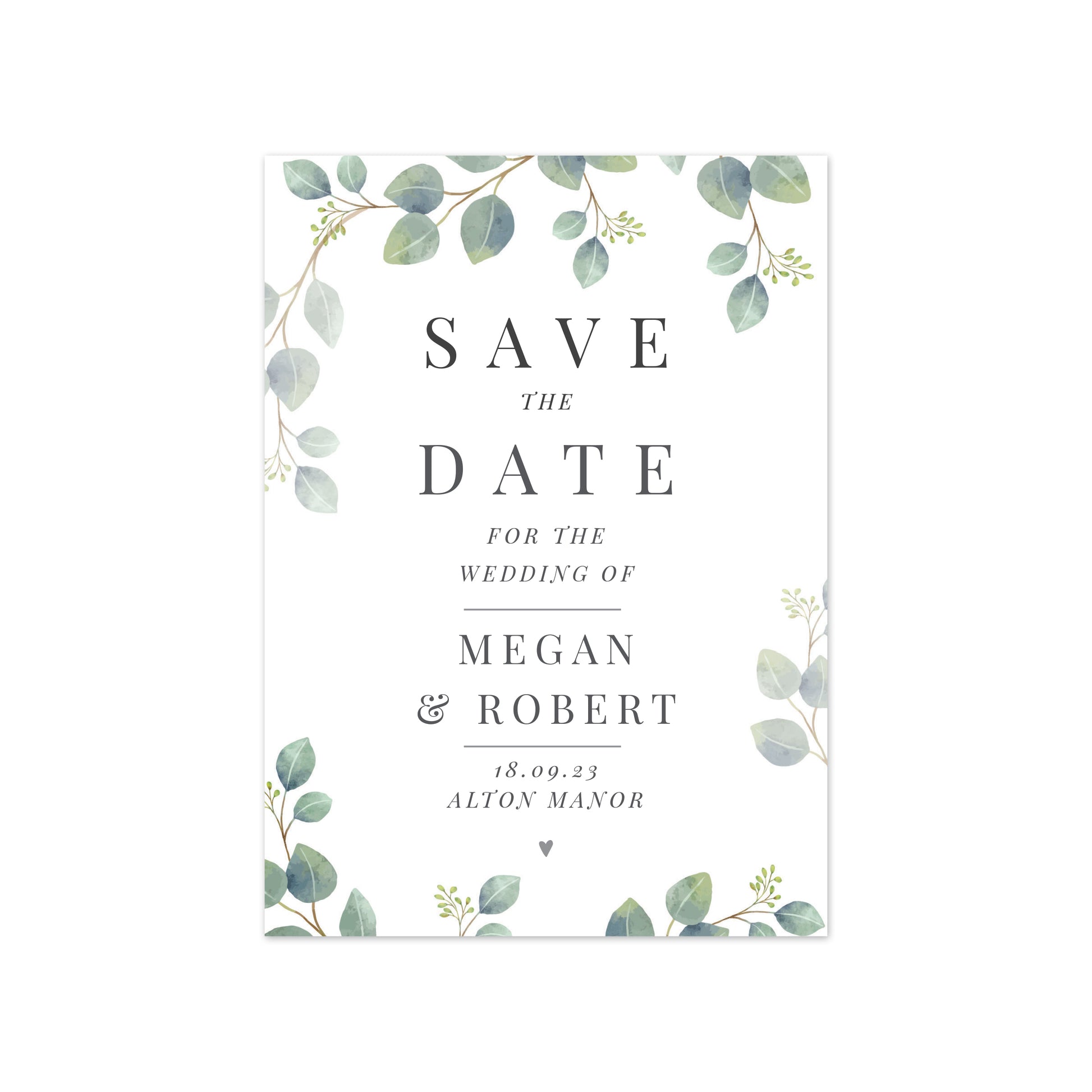 Personalised Botanical Wedding Save the Dates Pack of 36 - MK&JD Gifts