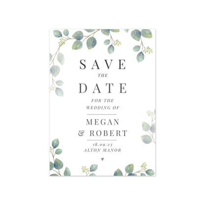 Personalised Botanical Wedding Save the Dates Pack of 36 - MK&JD Gifts